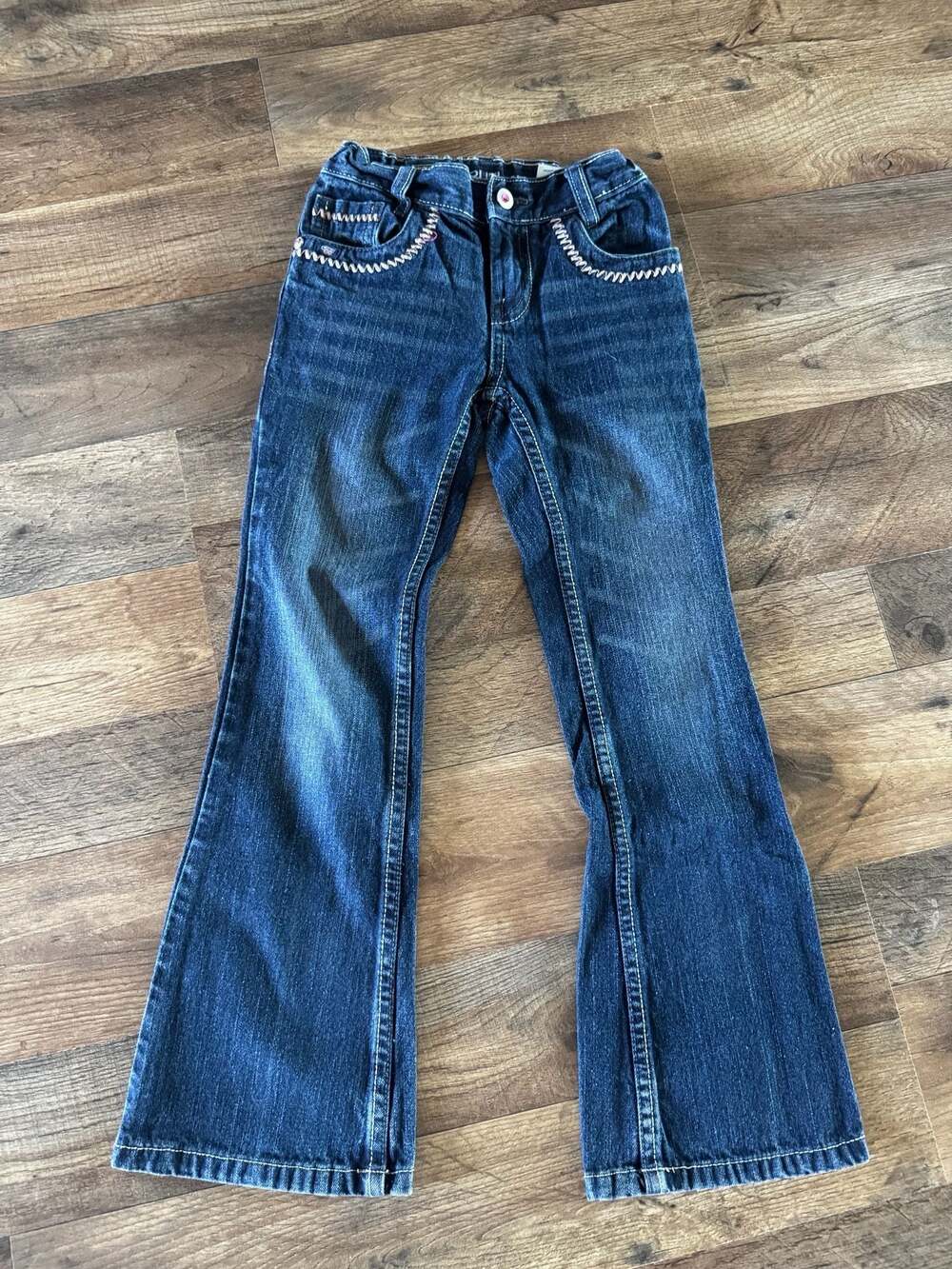 Cruel Girl Girls Mid-Rise Flare Leg Jeans with Decorative Stitching